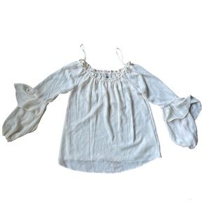 Michael Kors Offwhite/Bone Color Business Casual Blouse Size XS